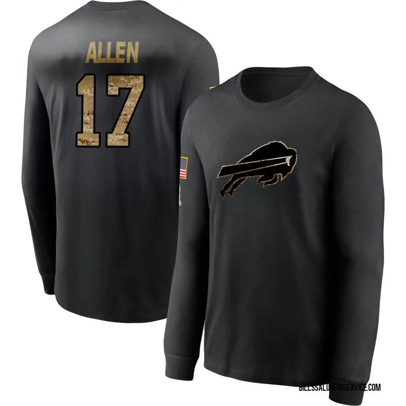 Buffalo Bills Josh Allen 2019 Salute to Service Tan Sideline Therma Hoodie