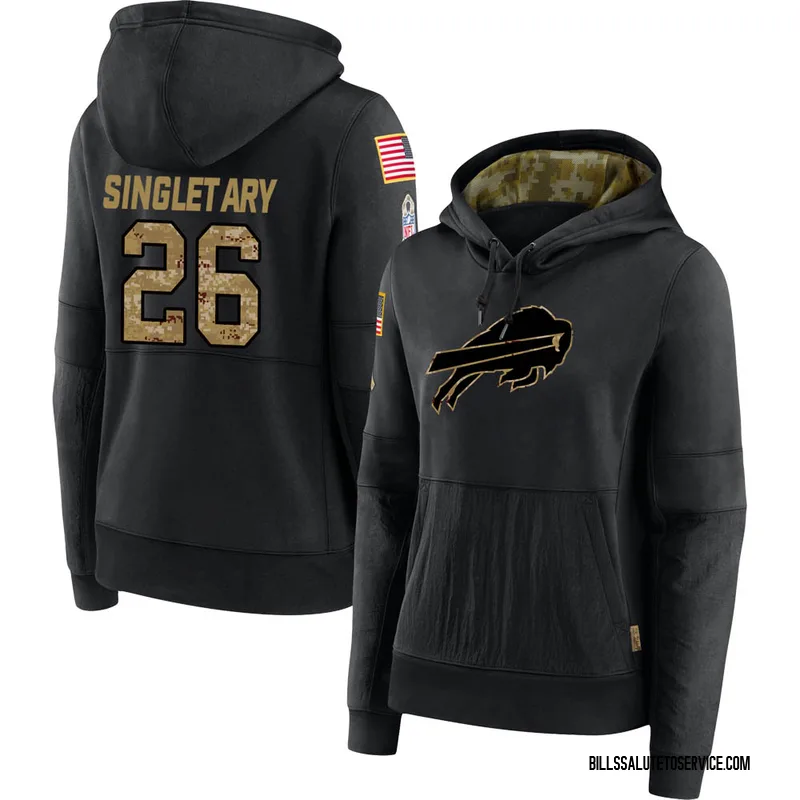 Women's Devin Singletary 2020 Salute To Service Performance T-Shirt - Black  - Tshirtsedge